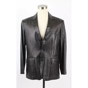 NWT Hettabretz Lambskin Leather Coat SZ 50/40 Black